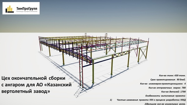 Цех окончательной сборки с ангаром для АО &laquo;Казанский вертолетный завод&raquo;